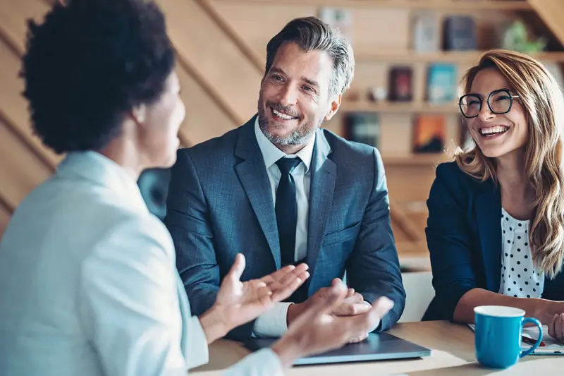 business people getting financial advice